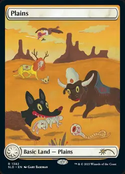 [1x] Plains (1382) Near Mint, English Secret Lair MTG Magic - Image 1