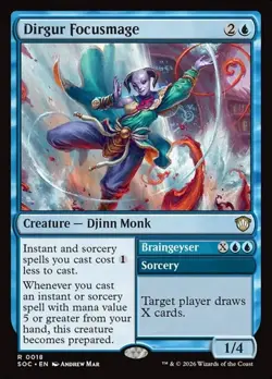 1x Dirgur Focusmage // Braingeyser NM Eng MTG - Secrets of Strixhaven Commander - Image 1