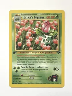 Erika's Ivysaur 41/132 Gym Challenge 1st Edition Pokemon Card NM Near Mint - Image 1