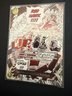 One Piece Card OP11-114 Gum-Gum Fire-Fist Pistol Red Hawk Fist of Divine Speed - Image 1