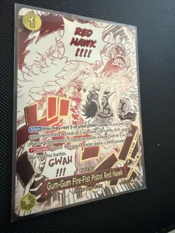 One Piece Card OP11-114 Gum-Gum Fire-Fist Pistol Red Hawk Fist of Divine Speed - Image 2