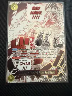 One Piece Card OP11-114 Gum-Gum Fire-Fist Pistol Red Hawk Fist of Divine Speed - Image 3