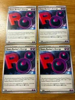 4x Team Rocket's Energy (Playset) - Destined Rivals 182 - Non-Holo - Pokemon - Image 1