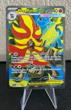 Pokemon TCG: Mega Pyroar ex 099/086 Me04: Chaos Rising Holo - Image 1