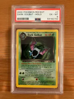 2000 Pokemon Team Rocket Dark Golbat 7/82 Holo PSA 6 EX-MT - Image 1