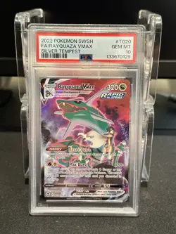 PSA 10 GEM MT Rayquaza VMAX TG20/TG30 Pokemon Silver Tempest - Image 1