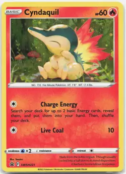 Cyndaquil SWSH221 Cosmos Holo Promo Sword & Shield Promo Pokemon Near Mint - Image 1