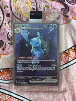 Blastoise ex 200/165 Special Illustration Rare SIR Pokemon 151 Full Art NM - Image 1