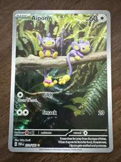 Pokemon Aipom 211/182 SV04: Paradox Rift Illustration Rare Holo - Image 1
