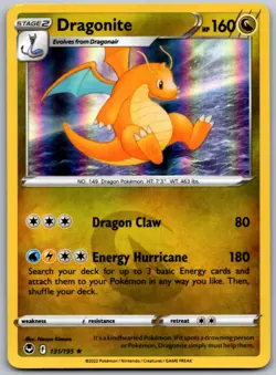 Dragonite 131 HOLO R Silver Tempest Pokemon NM - Image 1