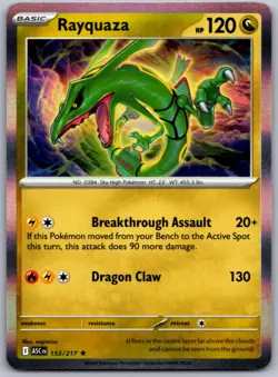 Rayquaza 153/217 HOLO R Ascended Heroes Pokemon NM - Image 1
