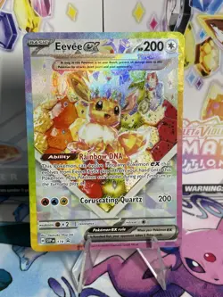 Pokemon Eevee 174 SVP Prismatic Evolutions SPC SIR (Whitening around card edges) - Image 1