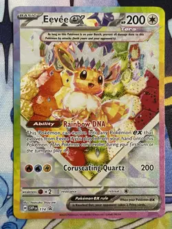 Pokemon Eevee 174 SVP Prismatic Evolutions SPC SIR (Whitening around card edges) - Image 3