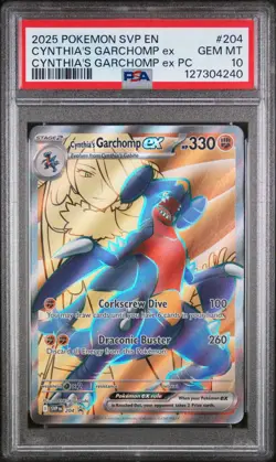 PSA 10 GEM Mint Cynthia's Garchomp ex SVP194 Black Star Promo - Pokemon TCG - Image 1