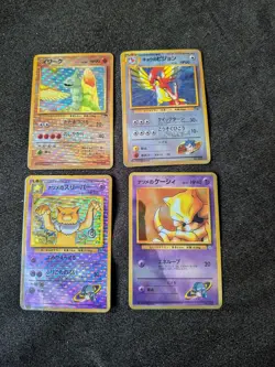 Vintage STICKERS Japanese Pokemon Cards Lot of 4 Full Holo - Image 1