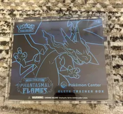 Phantasmal Flames Pokemon Center ETB Pokemon TCG Sealed New in Acrylic Case - Image 1