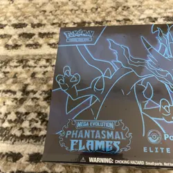 Phantasmal Flames Pokemon Center ETB Pokemon TCG Sealed New in Acrylic Case - Image 3