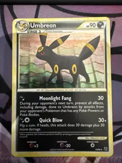 Pokemon TCG Umbreon Undaunted 10/90 Holo Holo Rare - Image 1