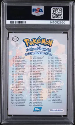 1999 Pokemon Topps TV Checklist FRESHLY GRADED PSA 6 EX-MT - Image 2