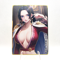 Goddess Story - Boa Hancock - One Piece - Gold Metal Anime Waifu Card CCG 3 - Image 1