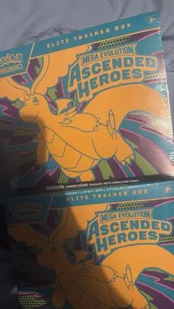 Pokemon TCG Mega Evolution Ascended Heroes Elite Trainer Box x2 Dragonite - Image 1