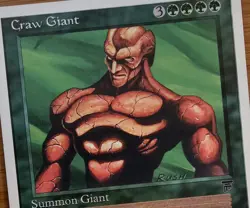 X 1 Craw Giant NM-M Chronicles 1995 MTG Magic The Gathering - Image 1