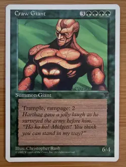 X 1 Craw Giant NM-M Chronicles 1995 MTG Magic The Gathering - Image 2