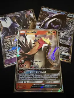 Pokemon Card Lot - 3x Sun & Moon Ultra Rare GX Bundle (Entei / Necrozma) NM - Image 1