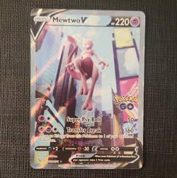 Pokemon Mewtwo V 072/078 Pokemon GO Ultra Rare Full Art Holo English 2022 - Image 1