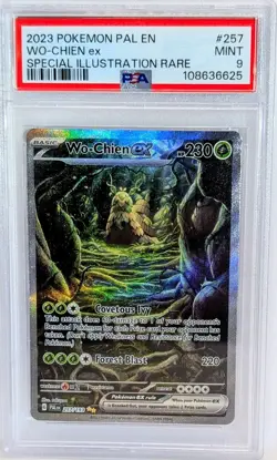 Pokemon Pal En WO-CHIEN EX Paldean Fates Illustration Rare 257/193 PSA 9 🌿 MINT - Image 1
