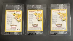 Pokemon TCG Legendary birds WoTC Promo Cards (sealed) Zapdos Moltres Articuno - Image 1