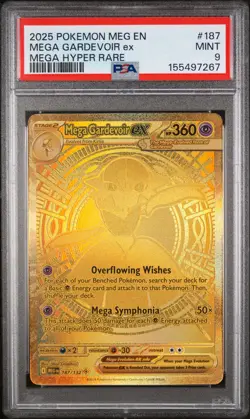 2025 POKEMON MEG EN-MEGA EVOLUTION MEGA HYPER RARE #187 MEGA GARDEVOIR EX PSA 9 - Image 1
