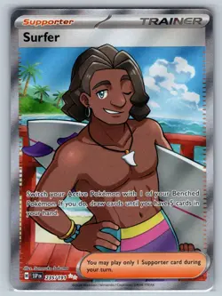 Surfer 235/191 Ultra Rare Surging Sparks Pokemon Near Mint - Image 1