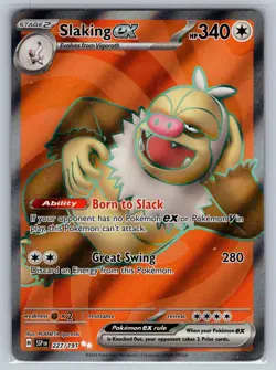 Slaking ex 227/191 Ultra Rare Surging Sparks Pokemon Holo Near Mint - Image 1