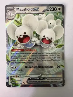 Pokemon - Maushold ex - Double rare - Regular - 155/182 - NM - Image 1