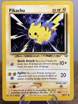 Vintage Pokemon Pikachu Common Neo Genesis 70/111 - Image 1