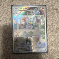 Pokemon TCG Machoke 177/165 SV 151 Illustration Rare Full Art Holo English - Image 1
