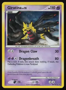Giratina Lv. 70 (DPPt Platinum) 28/127 Holo Deck Exclusives Pokemon English LP - Image 1