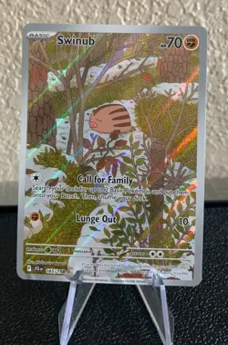 Pokemon TCG: Swinub 165/159 Sv09: Journey Together Holo - Image 1