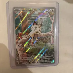 Meowth 106/094 Illustration Rare Phantasmal Flames Pokemon Near Mint - Image 1