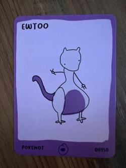 Pokemon parody card Pokenots Dysfunctional passholder Ewtoo - Image 1
