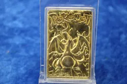 Pokemon Charizard 1999 23k Gold Plated Trading Card Certificate Of Authenticity - Image 2