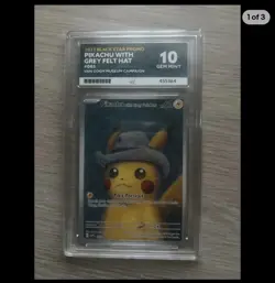 Pokemon x Van Gogh: Pikachu with Grey Felt Hat - 085 Promo Card ACE 10 MINT - Image 1