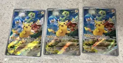 Pokemon Sealed Pikachu 27 SV Scarlet Violet Promo Card Black Star Rare x 3 - Image 2