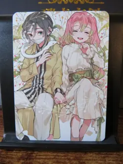 Iguro Obanai & Mitsuri Kanroji Demon Slayer Custom Textured Art Card Anime NM - Image 1