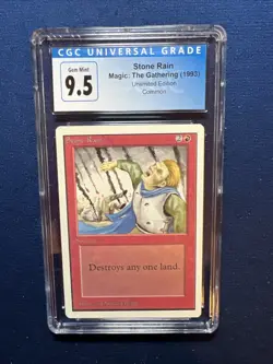 MTG Unlimited Stone Rain CGC 9.5 GEM MINT (Blue Label 10) 1993 - Image 1