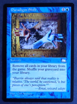 MTG Paradigm Shift | Weatherlight | NM | Blue Sorcery Rare | - Image 1