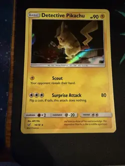 Pokemon TCG Detective Pikachu 10/18 Holo Rare - NM - Image 2