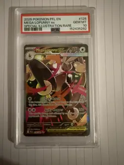 PSA 10 Mega Lopunny ex 128/094 2025 Pokemon PFL Phantasmal Flames SIR GEM MINT - Image 2