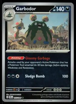 Garbodor 057/086 Uncommon Chaos Rising Pokemon Reverse Holo Near Mint - Image 1
